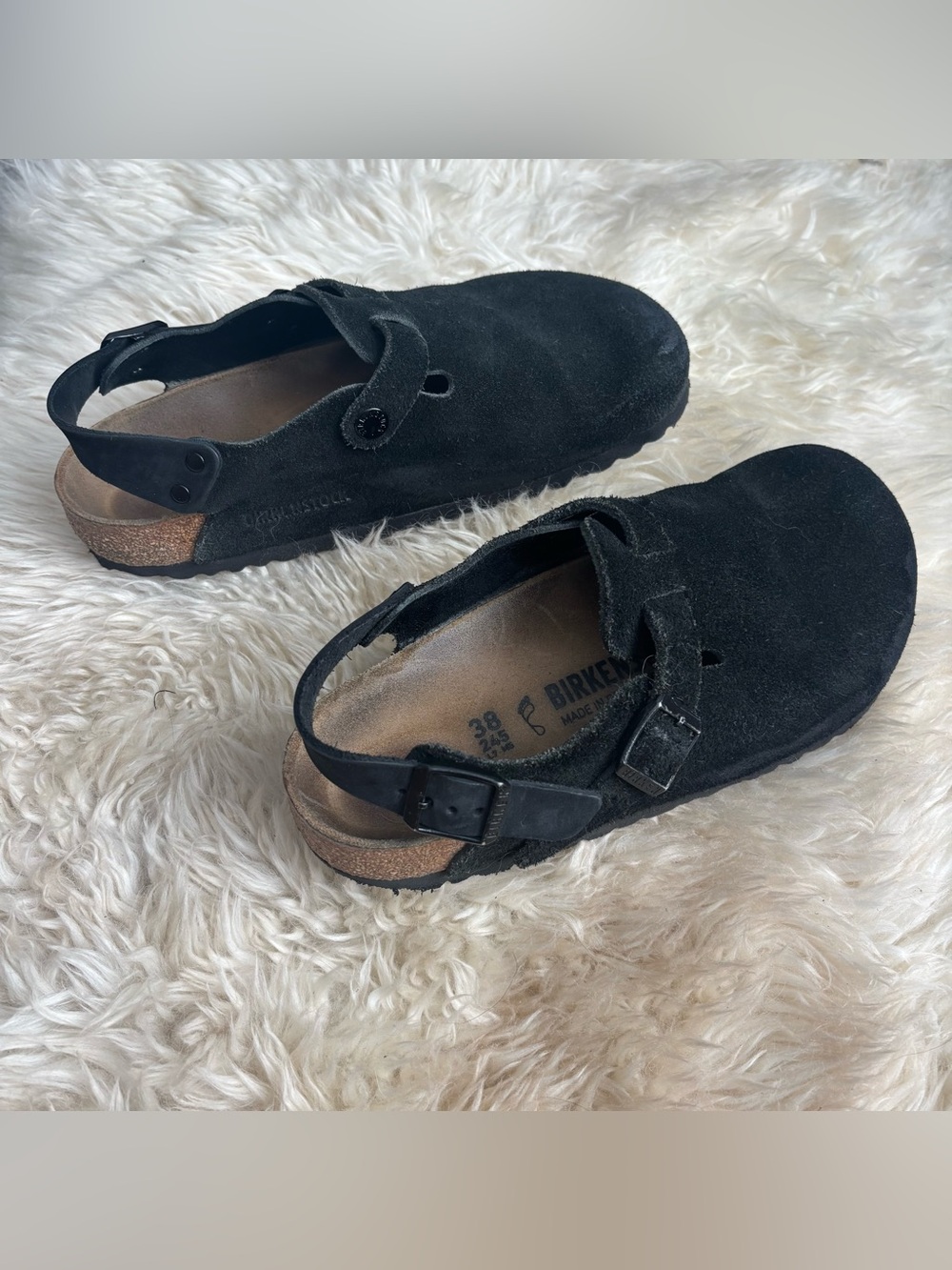 Birkenstock Tokio Boston Clog Suede Leather. Size EU 38 / US 7-7.5 Regular Width